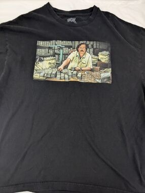 Pablo Escobar Money Stacks Mexican Cartel DGK Black T-Shirt 2XL